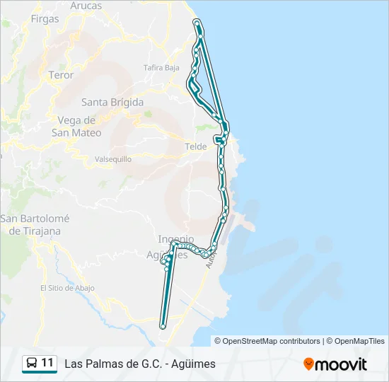 11 Bus Line Map