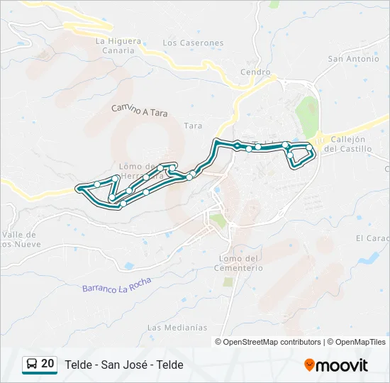 20 Bus Line Map