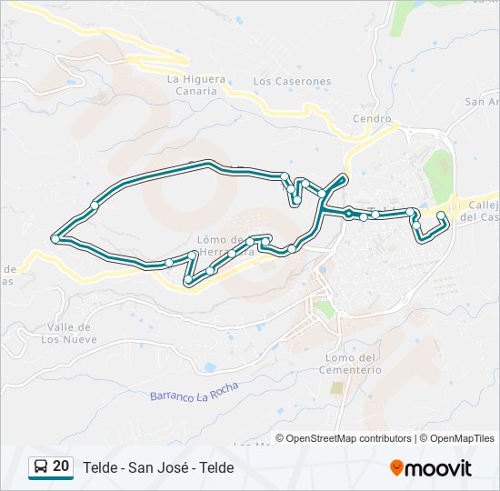 20 bus Line Map