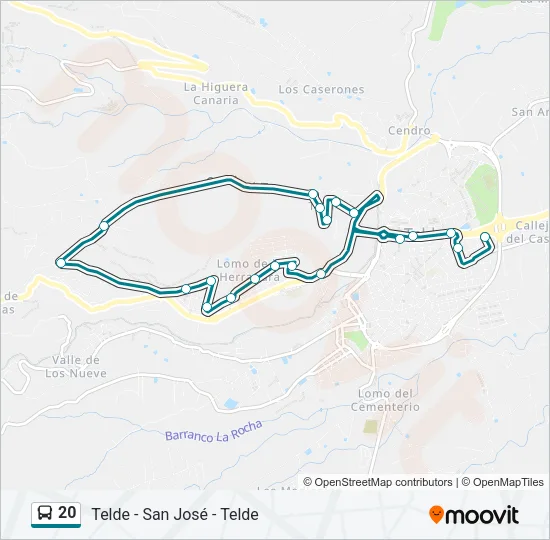 20 Bus Line Map