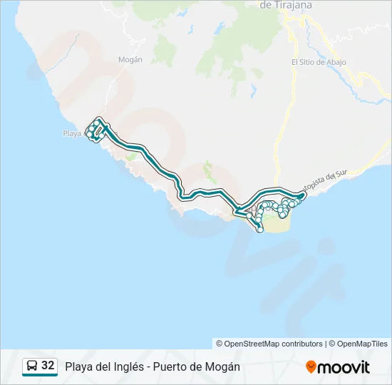 32 Bus Line Map