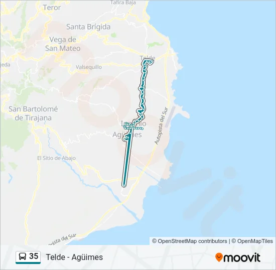 35 Bus Line Map