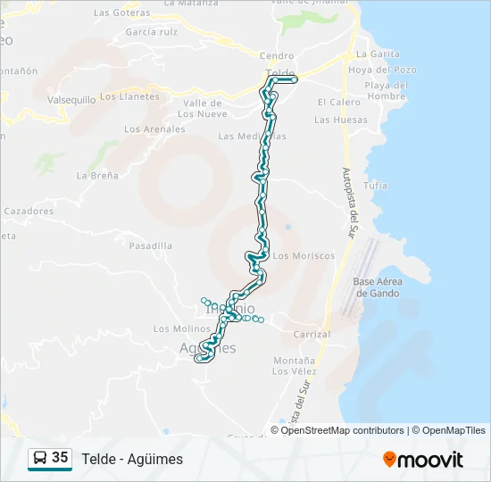 35 Bus Line Map