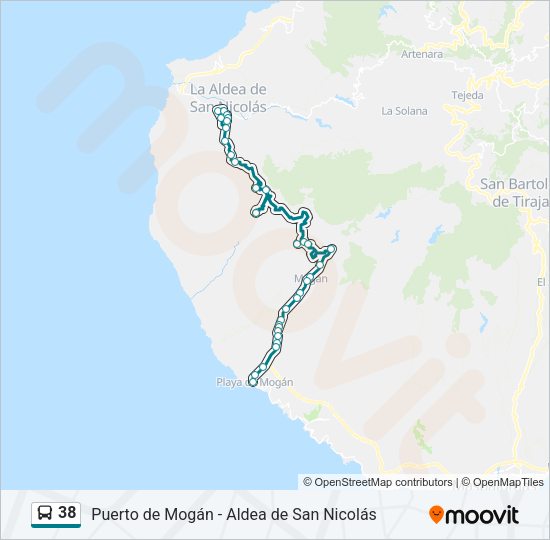 Mapa de 38 de autobús