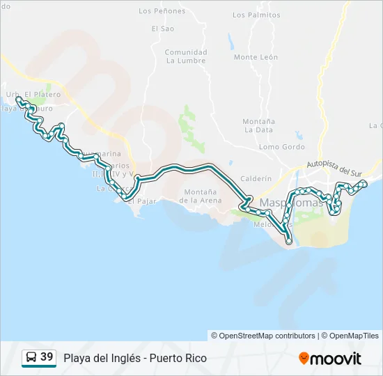 39 Bus Line Map