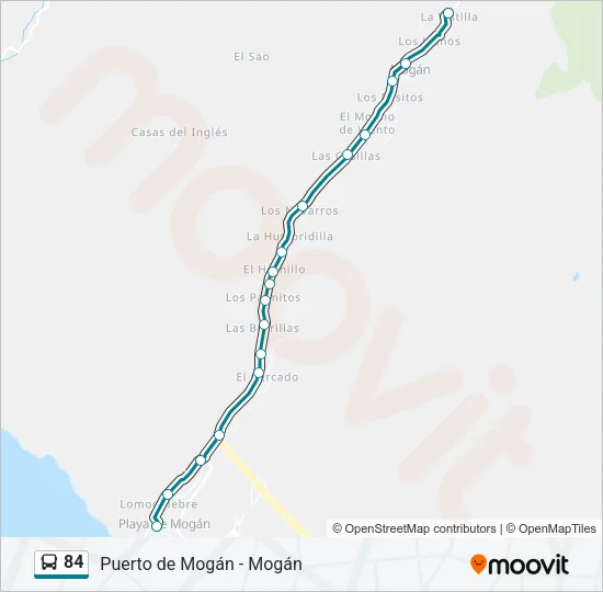 84 Bus Line Map