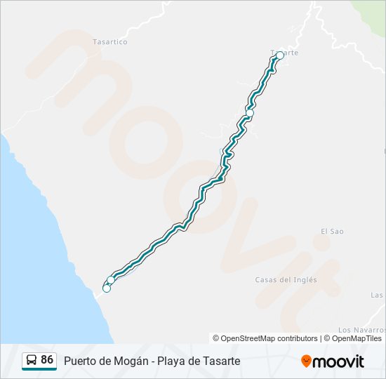 86 bus Line Map