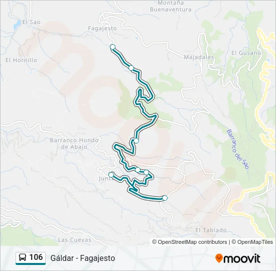 106 Bus Line Map