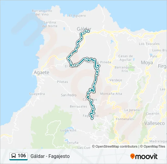 106 Bus Line Map