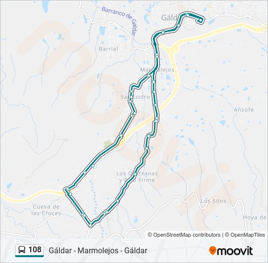 108 bus Line Map