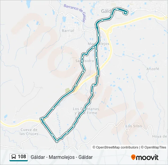 108 Bus Line Map