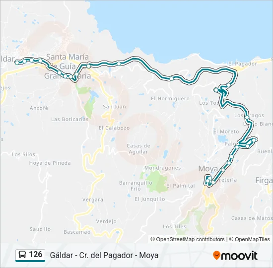 126 Bus Line Map