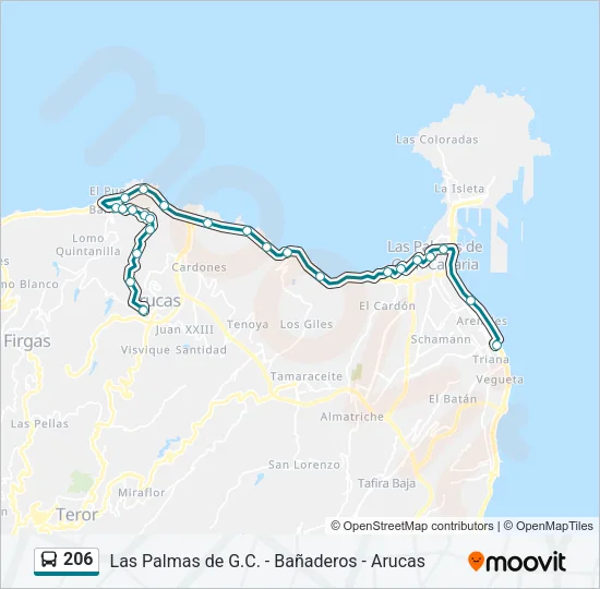 206 Bus Line Map