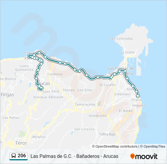 206 Bus Line Map