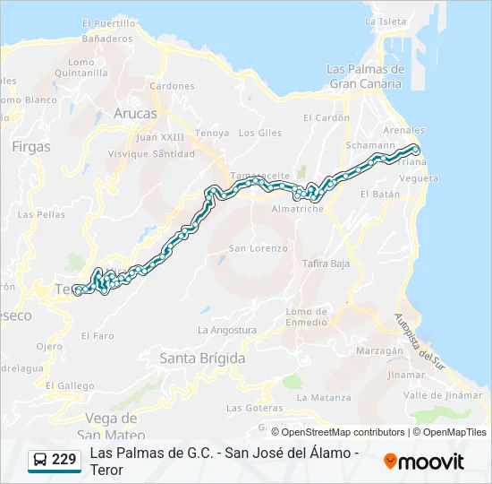 229 Bus Line Map