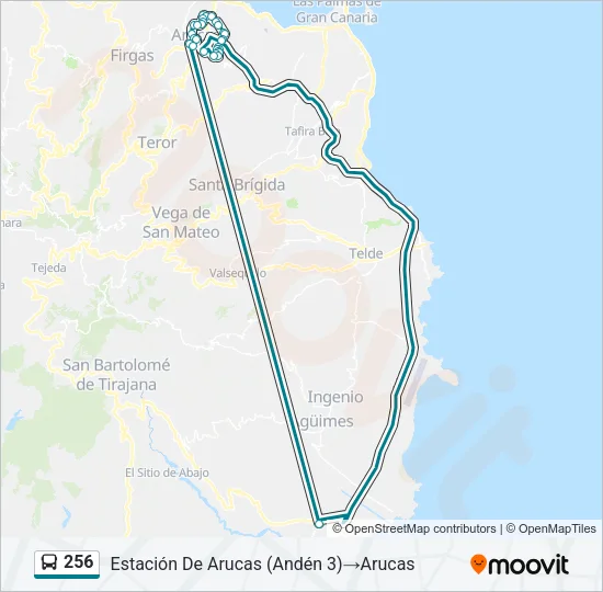256 Bus Line Map