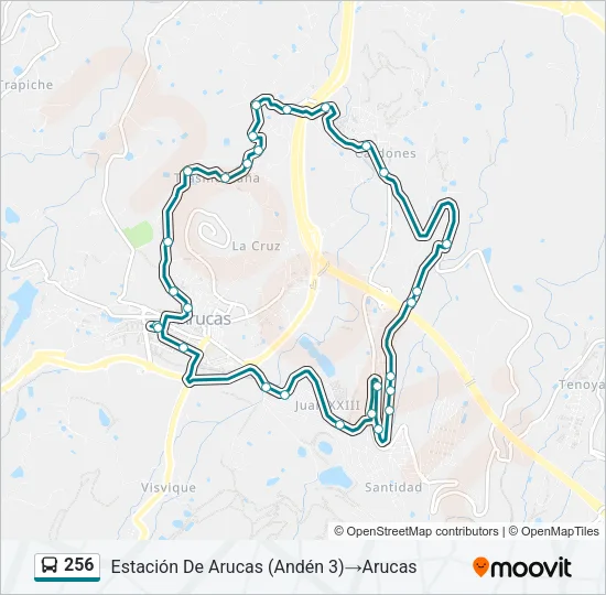256 Bus Line Map