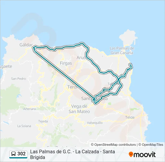 302 Bus Line Map