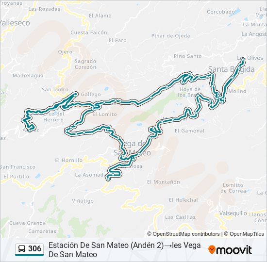 306 bus Line Map