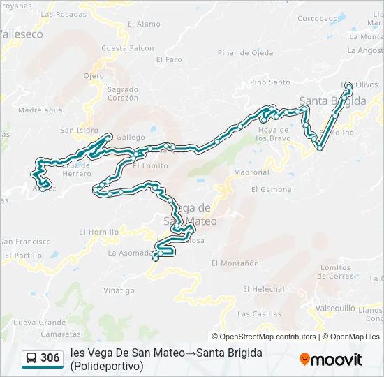 306 Bus Line Map