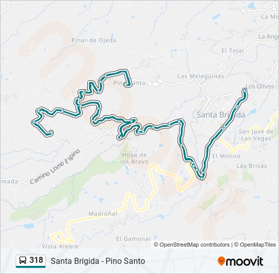 318 bus Line Map