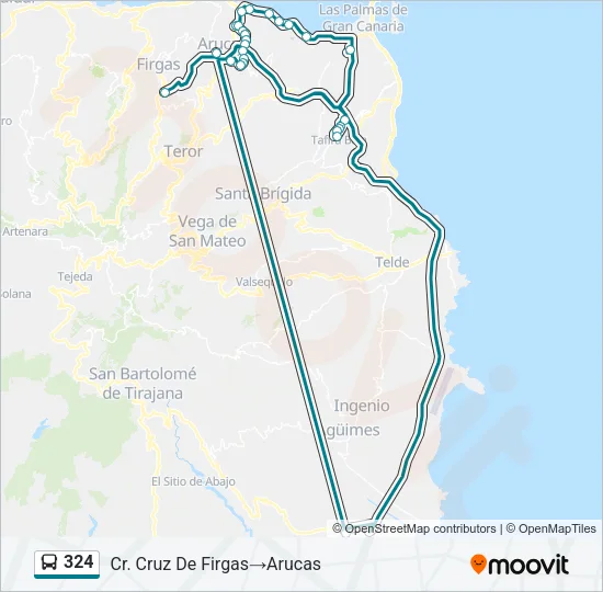 324 Bus Line Map