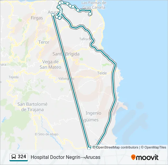 324 Bus Line Map