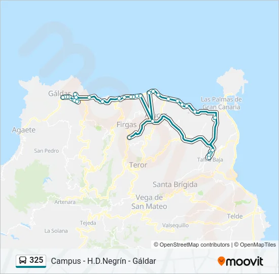325 Bus Line Map