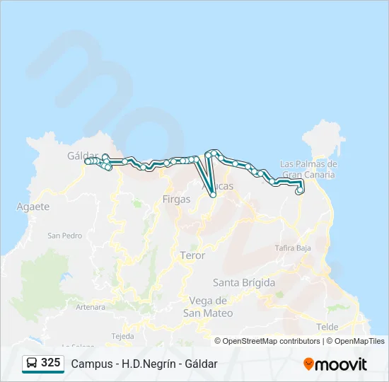 325 Bus Line Map