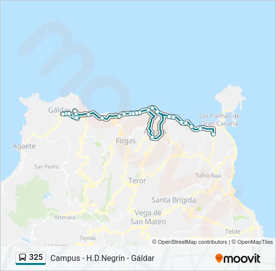 325 Bus Line Map
