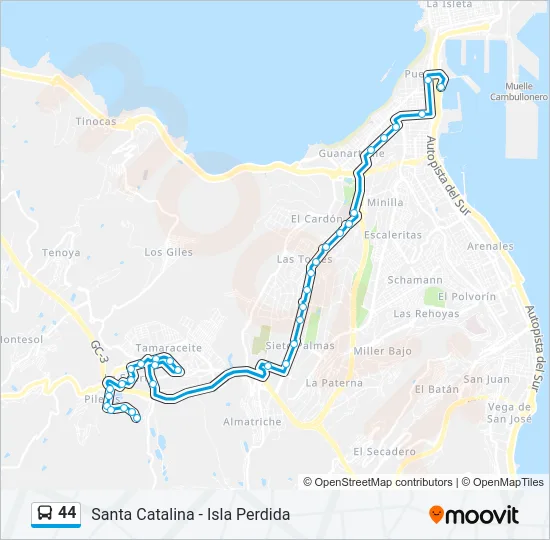 44 Bus Line Map