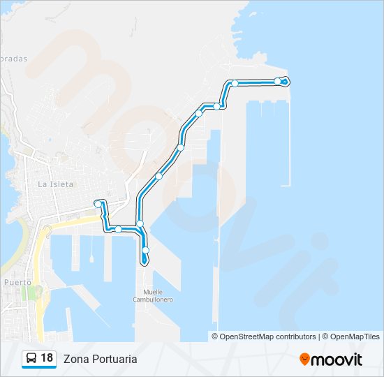 18 bus Line Map