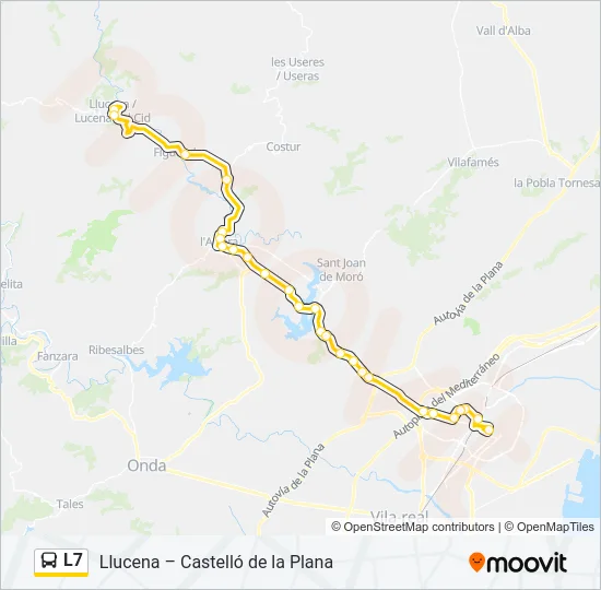 L7 Bus Line Map