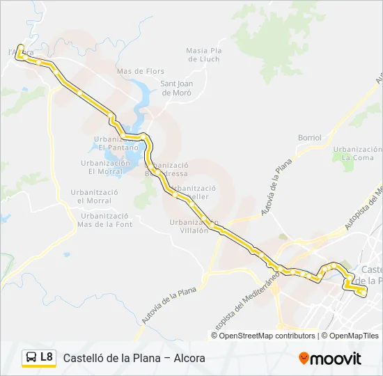 L8 Bus Line Map