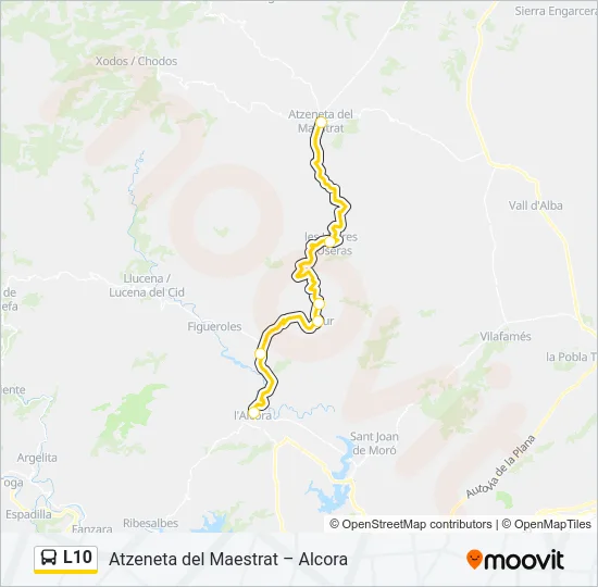 L10 Bus Line Map