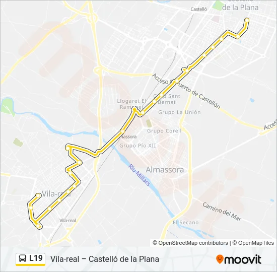 L19 Bus Line Map