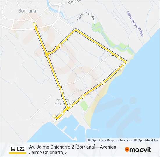 L22 Bus Line Map