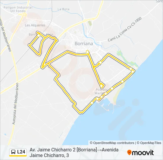 L24 Bus Line Map