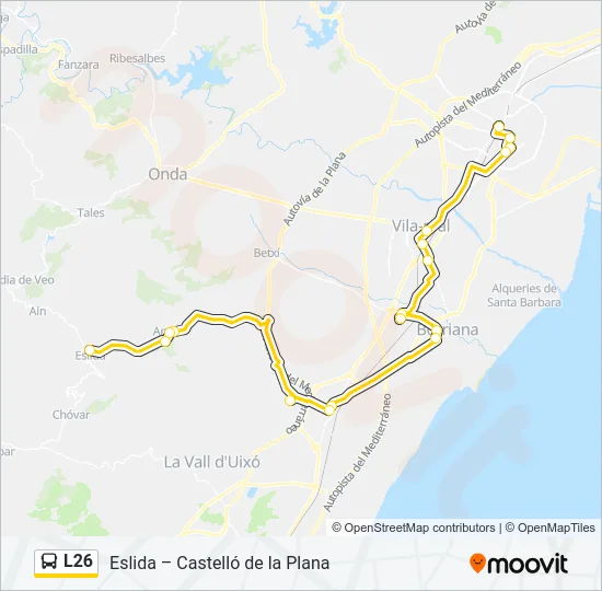 L26 Bus Line Map
