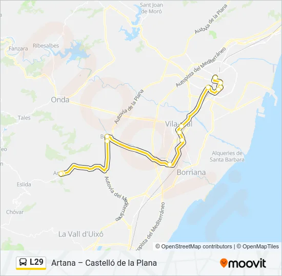 L29 Bus Line Map
