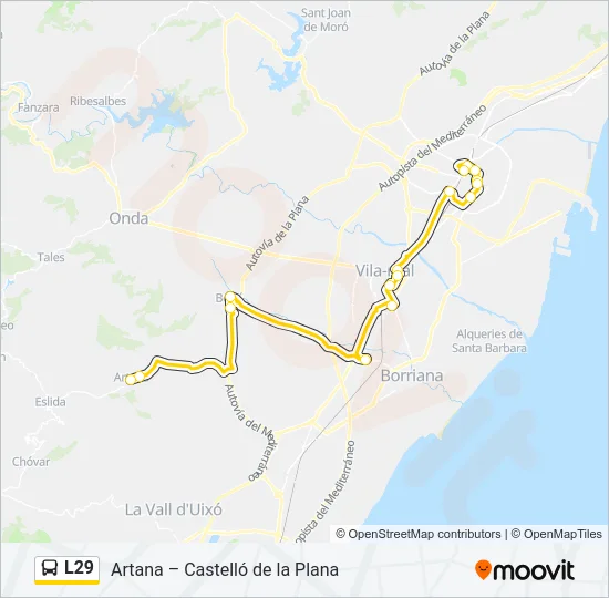 L29 Bus Line Map