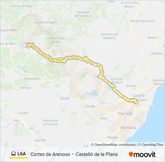 L6A Bus Line Map