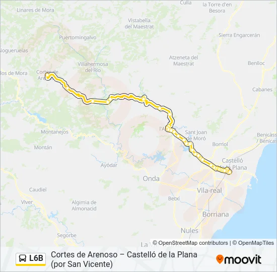 L6B Bus Line Map