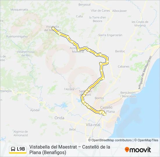 L9B Bus Line Map