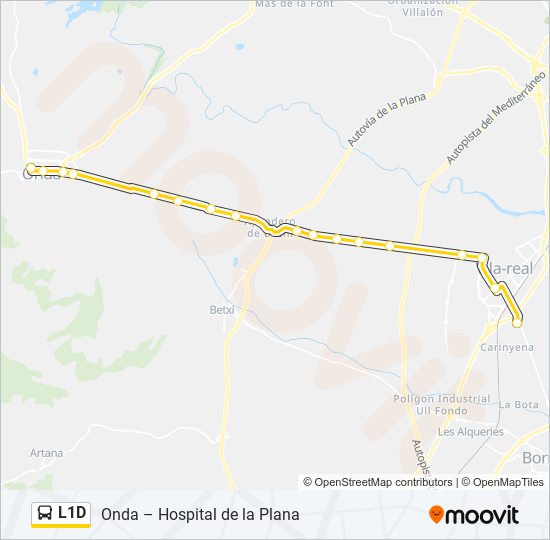L1D bus Mapa de línia
