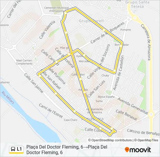 L1 Bus Line Map