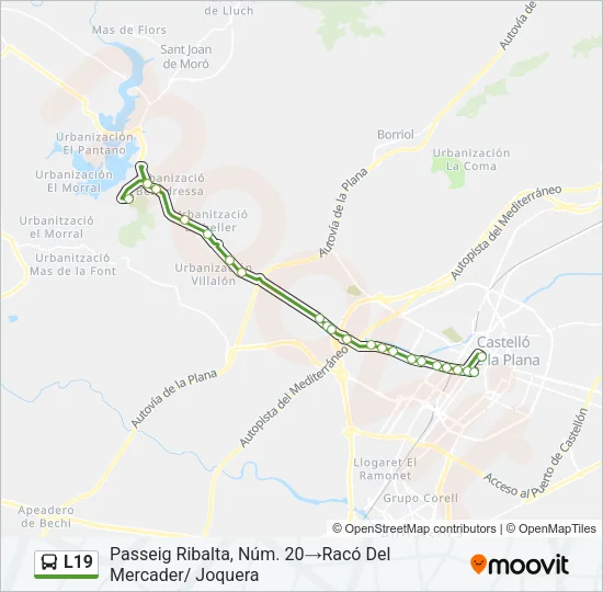 L19 Bus Line Map