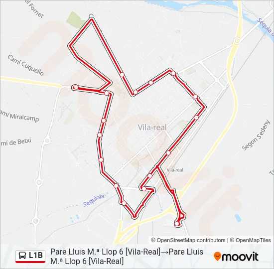 L1B Bus Line Map