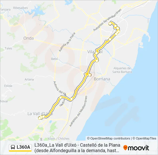 L360A Bus Line Map