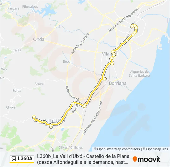 L360A Bus Line Map